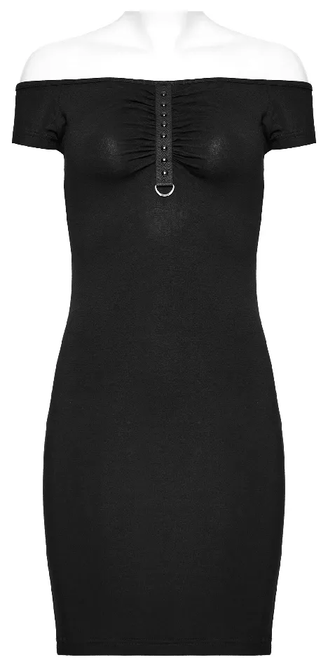 Anal EVEs SECRETS Sultry Lace Back OffShoulder Bodycon Dress for Women