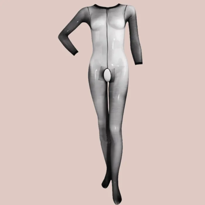House of Chastity Female Sex Toys Nylon Body Stocking With Open Crotch