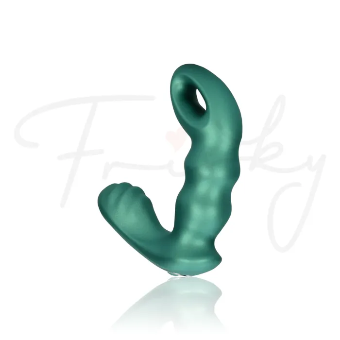 SHOTS Male Sex Toys SHOTS Beaded Vibrating Prostate Massager with Remote Control Metallic Green