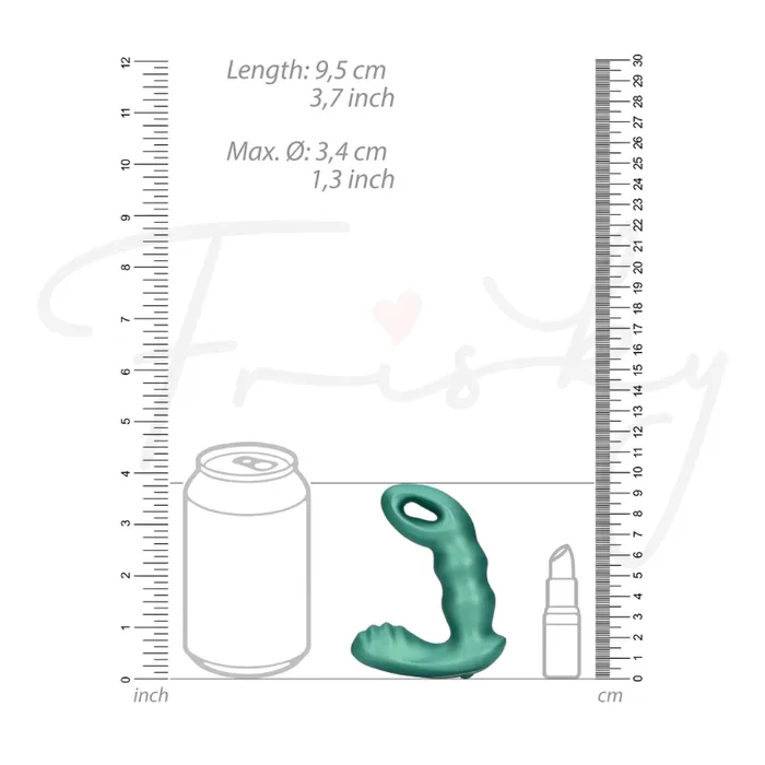 SHOTS Male Sex Toys SHOTS Beaded Vibrating Prostate Massager with Remote Control Metallic Green