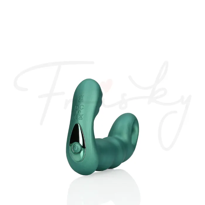 SHOTS Male Sex Toys SHOTS Beaded Vibrating Prostate Massager with Remote Control Metallic Green
