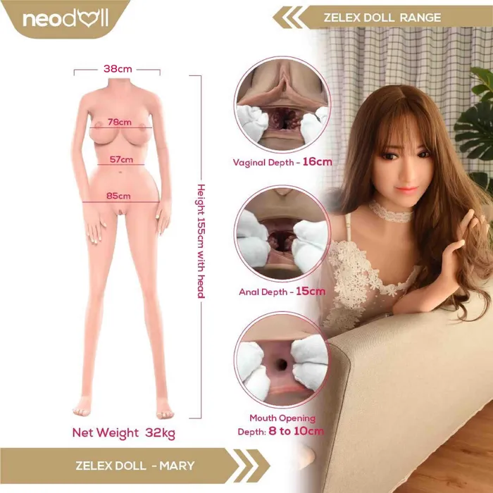 Male Sex Toys Zelex Zelex Doll Mary Realistic Sex Doll 155cm Natural