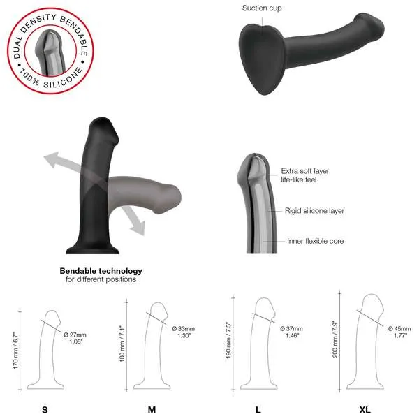 Strap On Me Dual Density Dildo Large Purple STRAP ON ME Female Sex Toys