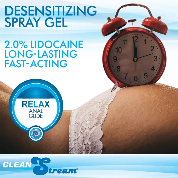 4oz CleanStream Relax Desensitizing Anal Lube with Injector Kit CleanStream Male Sex Toys