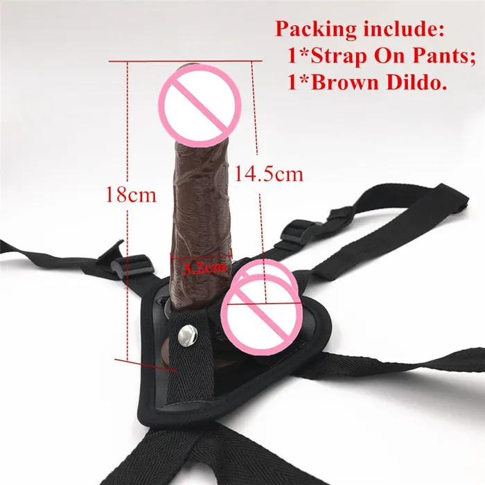 Female Sex Toys LAZADASEXTOYS Strap On Realistic Dildo Pants For Woman Men Couples Strapon Dildos Panties For Lesbian Gay Adult Game Sex Toys for Adult Cock