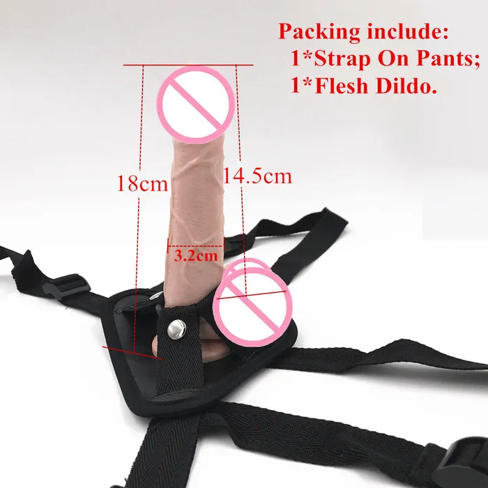 Female Sex Toys LAZADASEXTOYS Strap On Realistic Dildo Pants For Woman Men Couples Strapon Dildos Panties For Lesbian Gay Adult Game Sex Toys for Adult Cock