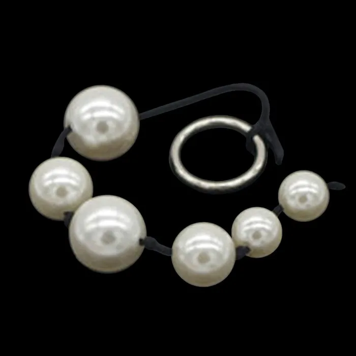 Glossy Pearl Beads Lovegasm Male Sex Toys