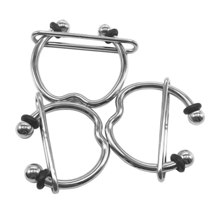 Lovegasm Male Sex Toys Horseshoe Ring Adjustable Bondage Stainless Steel NonVibrating Penis Ring NonSilicone