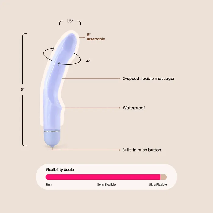 First Time Flexi Rider ribbed texture at top and base of shaft California Exotic Novelties LLC Female Sex Toys