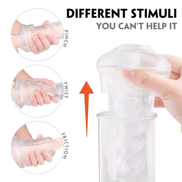 Male Sex Toys 9 Patterns 34 Suctions Transparent Male Masturbator Realistic Stimulation YOSPOSS