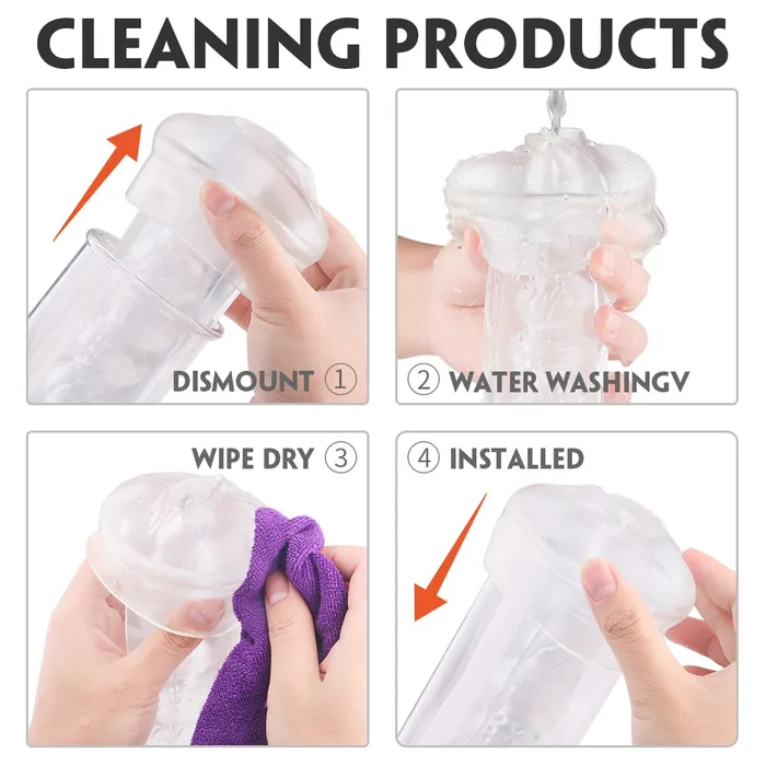 Male Sex Toys 9 Patterns 34 Suctions Transparent Male Masturbator Realistic Stimulation YOSPOSS