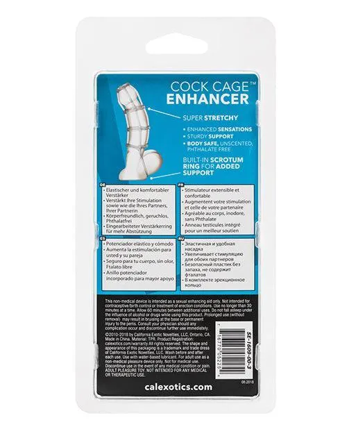 Male Sex Toys California Exotic Novelties Cock Cage Enhancer Clear