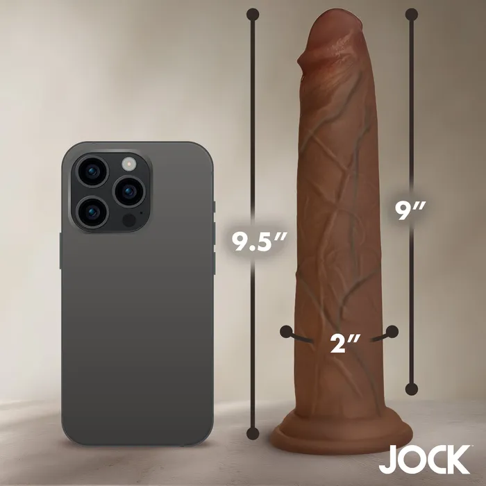 Dildos Jock JOCK Real Skin 95 Silicone Dildo Dark