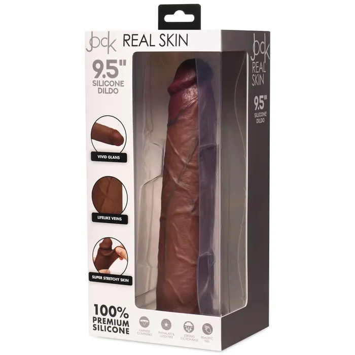 Dildos Jock JOCK Real Skin 95 Silicone Dildo Dark