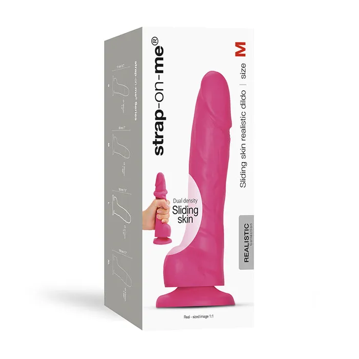 StrapOnMe Realistic Collection Sliding Skin DualDensity Silicone Dildo Fuchsia M Lovely Planet USA Female Sex Toys StrapOnMe Realistic Collection Sliding Skin DualDensity Silicone Dildo Fuchsia M Lovely Planet USA Female Sex Toys