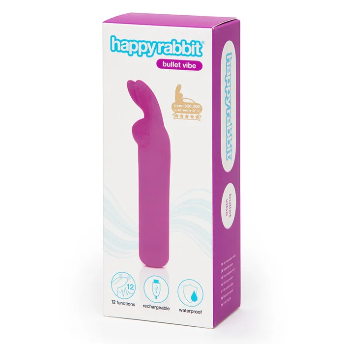 WeVibe Happy Rabbit Rechargeable Silicone Bullet Vibrator With Ears Purple Female Sex Toys WeVibe Happy Rabbit Rechargeable Silicone Bullet Vibrator With Ears Purple Female Sex Toys